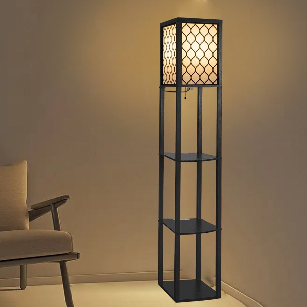 Storage Shelf Floor Lamp