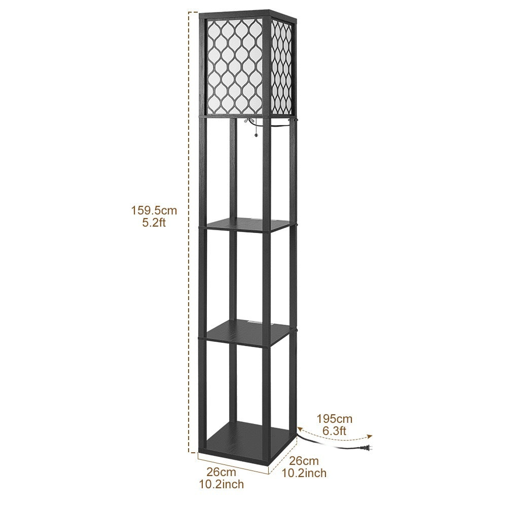 Storage Shelf Floor Lamp