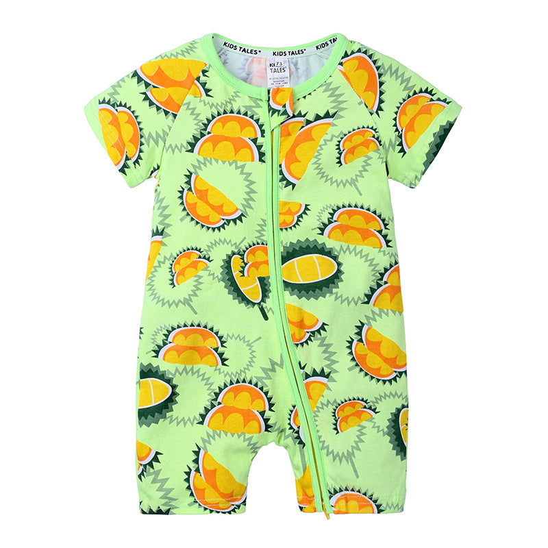 Baby Clothes Ins Summer Cotton Short-Sleeved Newborn Jumpsuit For Men And Women Baby Romper