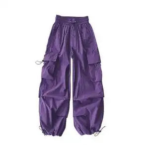 High Street Hip Hop Hiphop Overalls Women's American Retro INS Dopamine Wide-leg Slacks