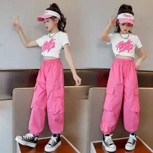 High Street Hip Hop Hiphop Overalls Women's American Retro INS Dopamine Wide-leg Slacks