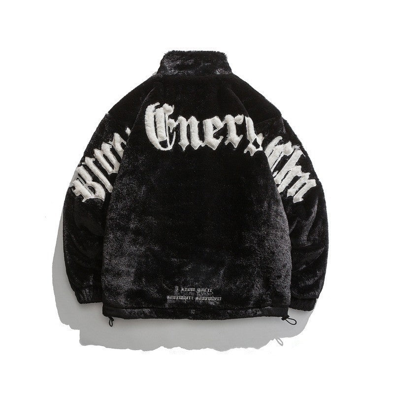 Winter Letters Embroidery Cotton-padded Coat Men