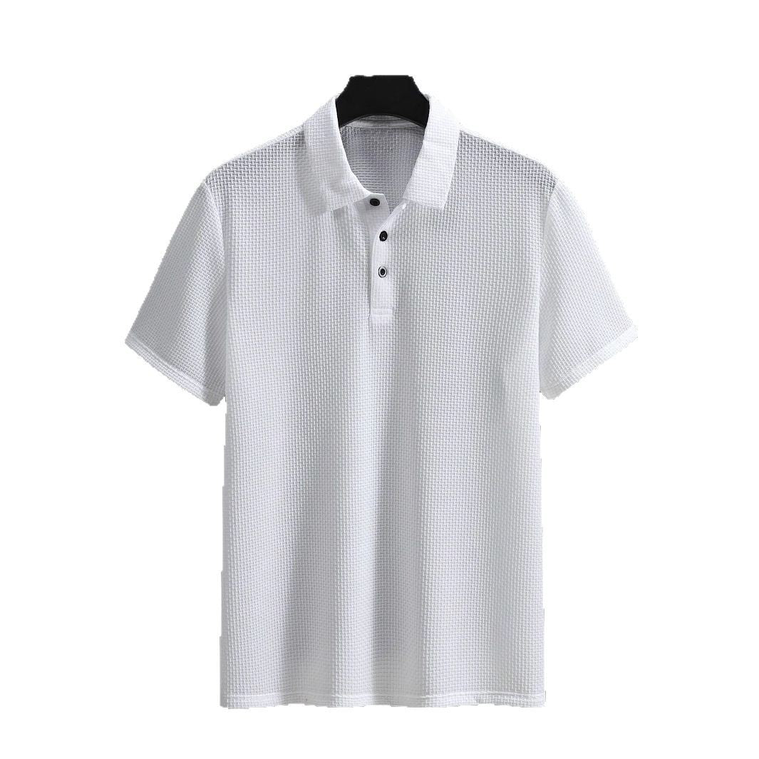 Men's Polyester Short-sleeve Polo Shirt