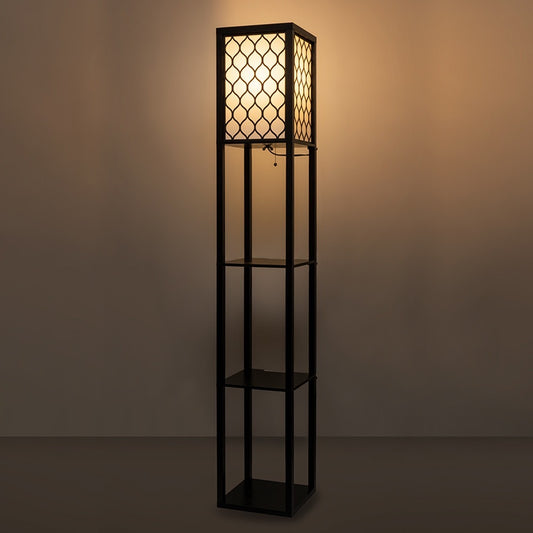 Storage Shelf Floor Lamp